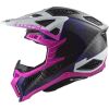 LS2 MX703 X-FORCE-06 CARBON-6K VICTORY off-road helma fluo-růžová